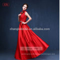 A-Line Appliques Pattern Long Chiffon Bridesmaid Dress Legant Evening Dress